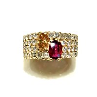 Anello Sommer Gioielli Donna Pezzi unici in Oro giallo Diamante 1.15 Ct RUB/FANCY ART - RUB/FANCY ART